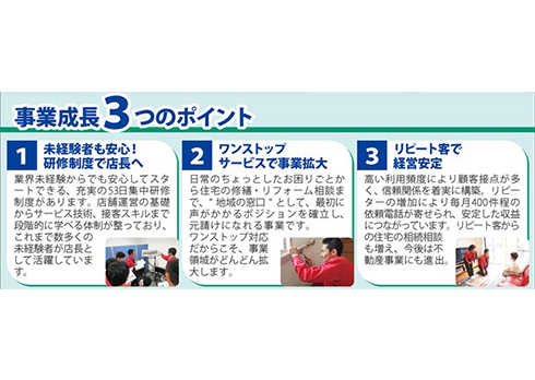 未経験者でも安心の研修制度。接客、マネジメントまで一括教育