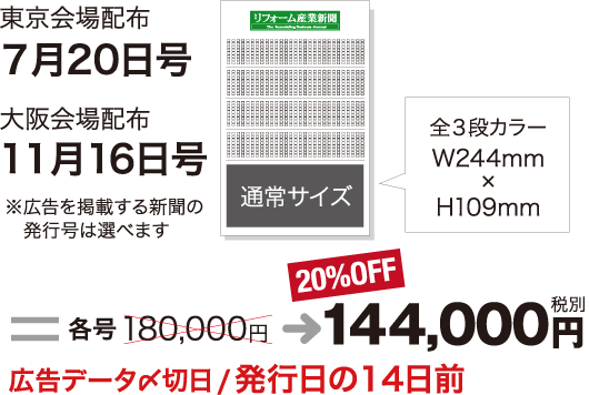 広告セットプラン:リフォーム産業新聞